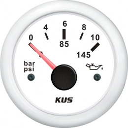 Указатель давления масла для лодочных моторов KUS WW бел/бел 0-10 бар (KY15303)